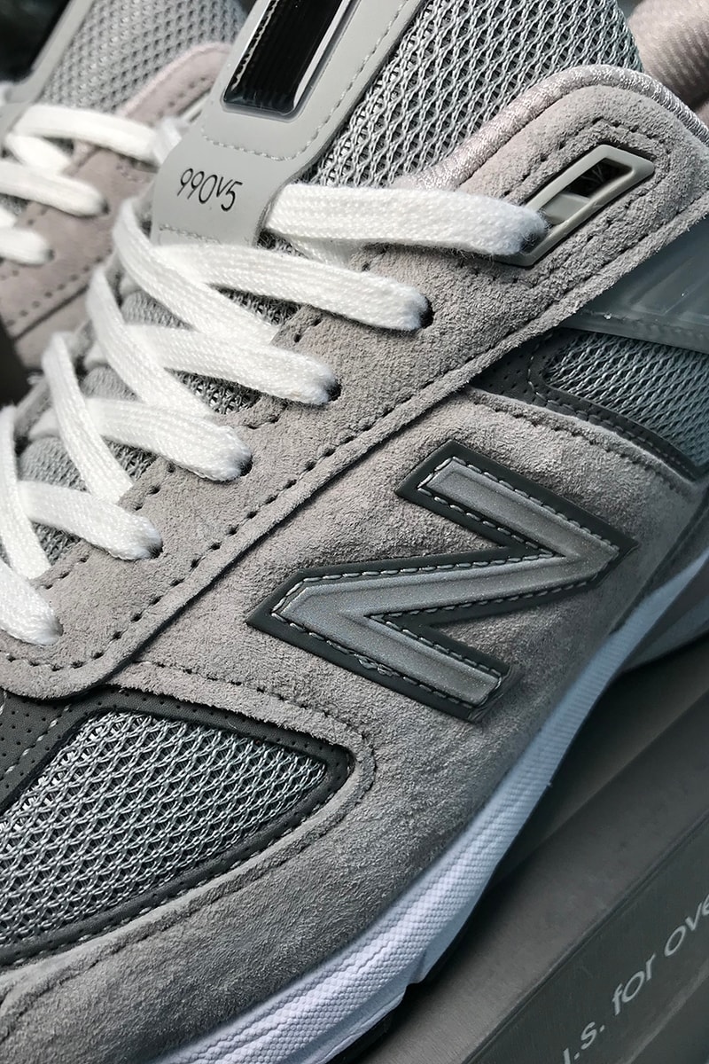 New Balance 990v5 First Look Closer Update 990 Sneaker Grey Suede Mesh Rubber Footwear Release Details