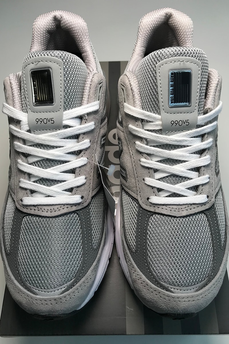 New Balance 990v5 First Look Closer Update 990 Sneaker Grey Suede Mesh Rubber Footwear Release Details