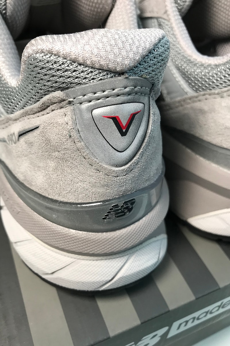 New Balance 990v5 First Look Closer Update 990 Sneaker Grey Suede Mesh Rubber Footwear Release Details