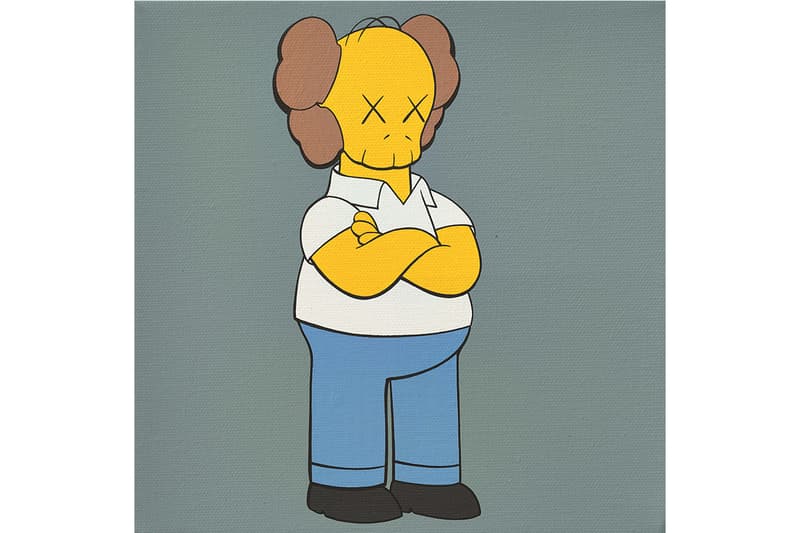 NIGO x Sotheby's Hong Kong "NIGOLDENEYE®" Auction KAWS companions original artwork BAPESTA FS-029 KAWS Chompers THE KAWS ALBUM Futura, Untitled (Pointman) KIMPSONS SERIES (Two Works) Stash, FOUR PACK