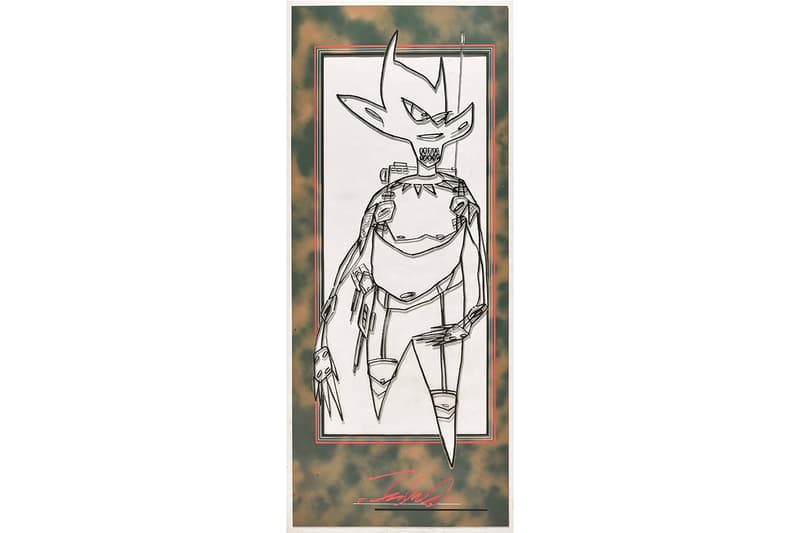 NIGO x Sotheby's Hong Kong "NIGOLDENEYE®" Auction KAWS companions original artwork BAPESTA FS-029 KAWS Chompers THE KAWS ALBUM Futura, Untitled (Pointman) KIMPSONS SERIES (Two Works) Stash, FOUR PACK