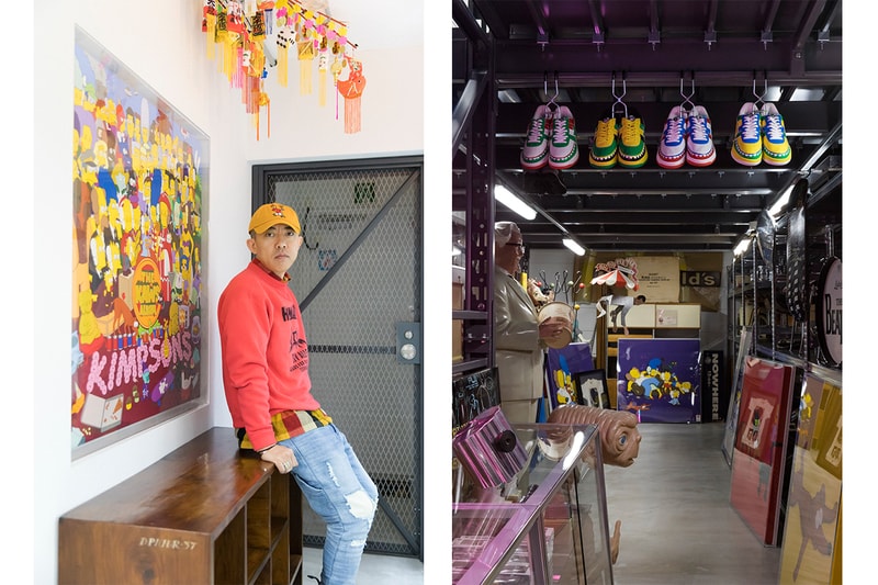 NIGO x Sotheby's Hong Kong "NIGOLDENEYE®" Auction KAWS companions original artwork BAPESTA FS-029 KAWS Chompers THE KAWS ALBUM Futura, Untitled (Pointman) KIMPSONS SERIES (Two Works) Stash, FOUR PACK