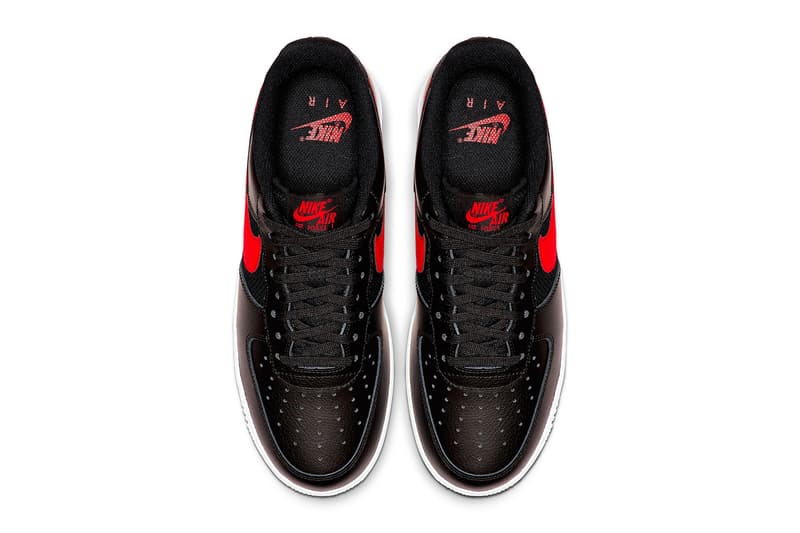 Nike Mixes Leather and Mesh on New Air Force 1s black red white volt grey blue release info images price footwear