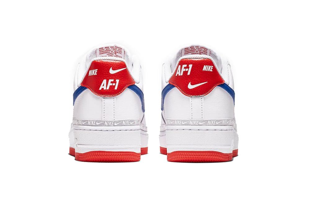 blue and red nike air force 1