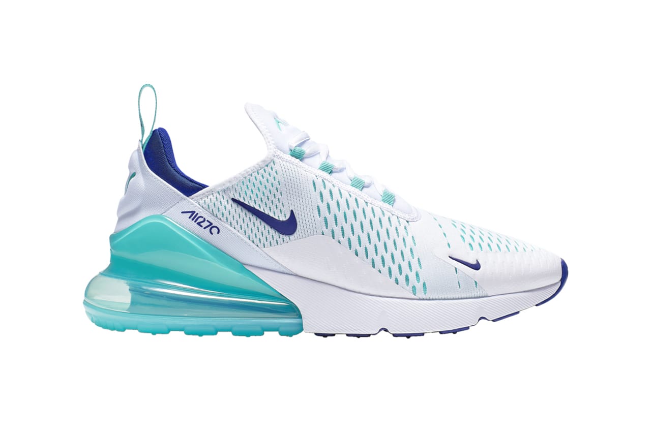 nike air max 270 white and teal