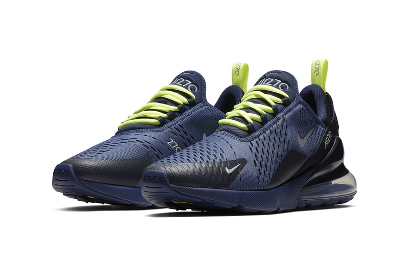 Nike Air Max 270 SS19 Grey Neon Navy Neon Colorways Drop Release First Look 