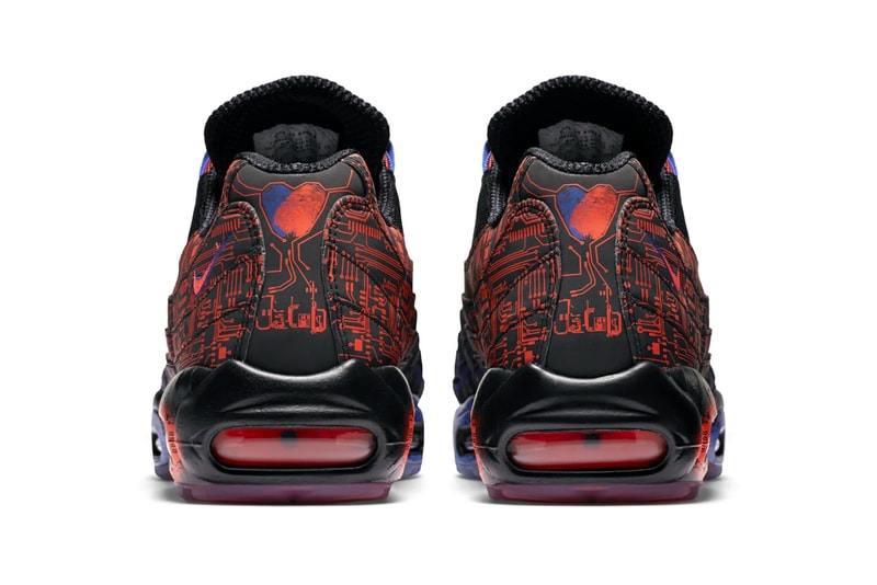 Nike Brings Back Jacob Burris' Air Max 95 "Doernbecher" air max 95 premium blue red freestyle anniversary release drop date raffle draw images price info footwear Oregon 