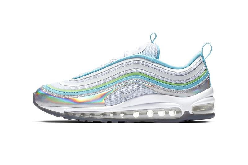 Nike Air Max 97 Iridescent Release Info white/blue/green neon BV6670-101 february 2019 price info stockist release date BV6670-101
