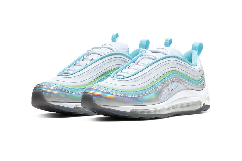 Nike Air Max 97 Iridescent Release Info white/blue/green neon BV6670-101 february 2019 price info stockist release date BV6670-101