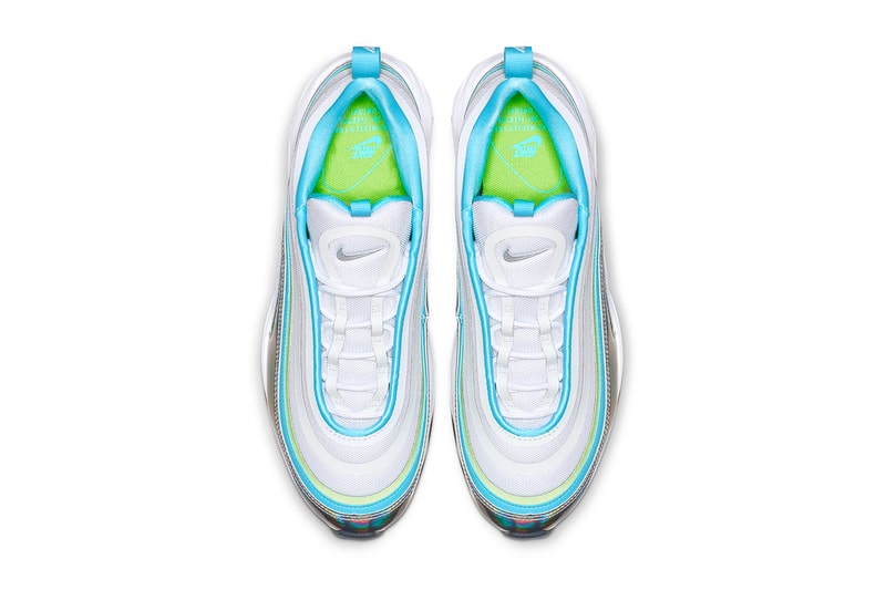 Nike Air Max 97 Iridescent Release Info white/blue/green neon BV6670-101 february 2019 price info stockist release date BV6670-101