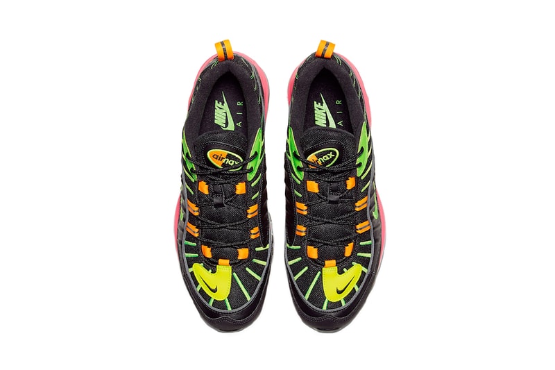 nike air max 98 neon black orange green pink 2019 february nike sportswear dootwear