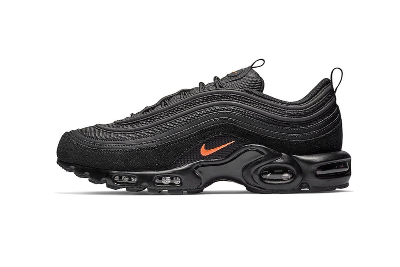 Nike Air Max Plus 97 Black Orange Release suede leather nylon mesh info Date 