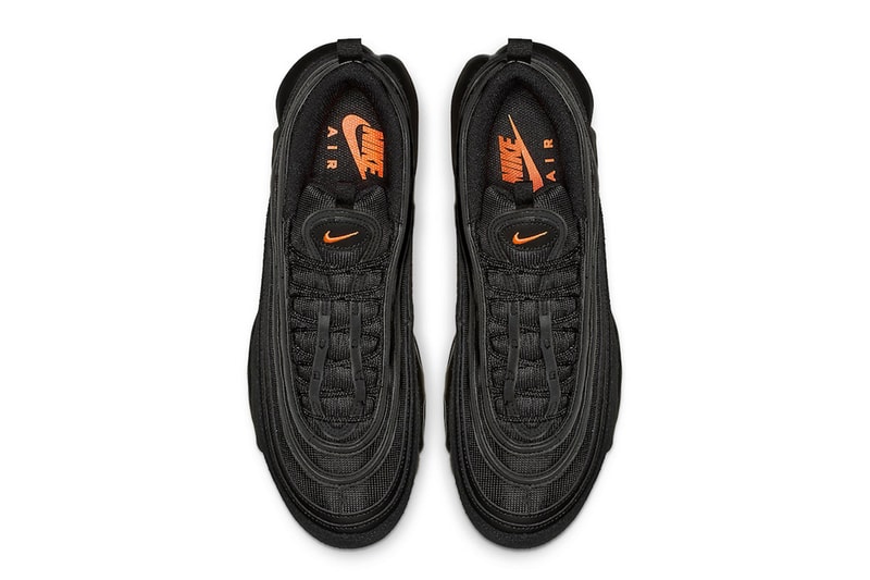 Nike Air Max Plus 97 Black Orange Release suede leather nylon mesh info Date 