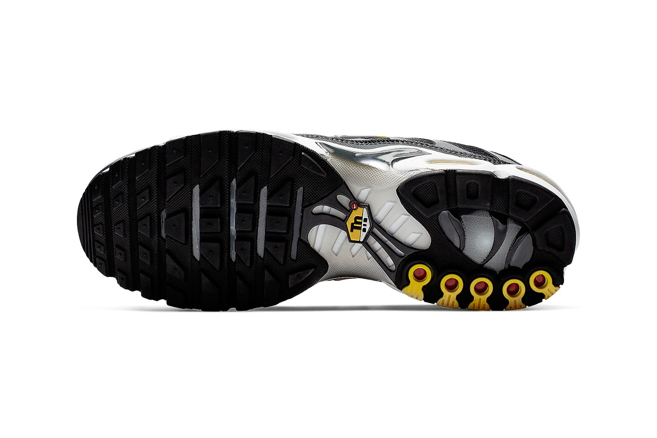 Nike Electrifies Air Max Plus With "Bumble Bee" Colorway grey black yellow footwear release drop date images price info