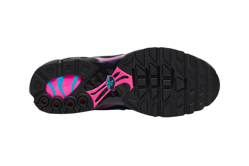 Nike Air Max Plus Receives "Miami Vice" Treatment fuchsia light blue drop release date price images footwear info