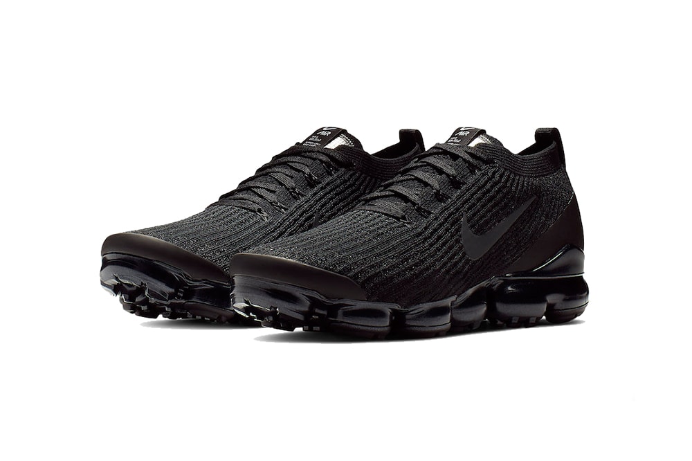 nike air vapormax flyknit 3 0 triple black 2019 march footwear nike running nike sportswear