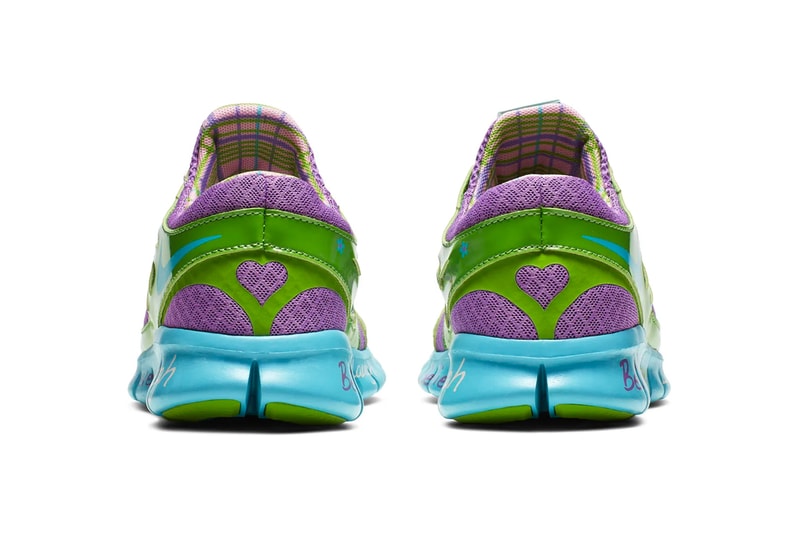 Nike Relaunches Mackenzie Short's Free Run 2.0 "Doernbecher" violet purple green turquoise release drop date info price images footwear 
