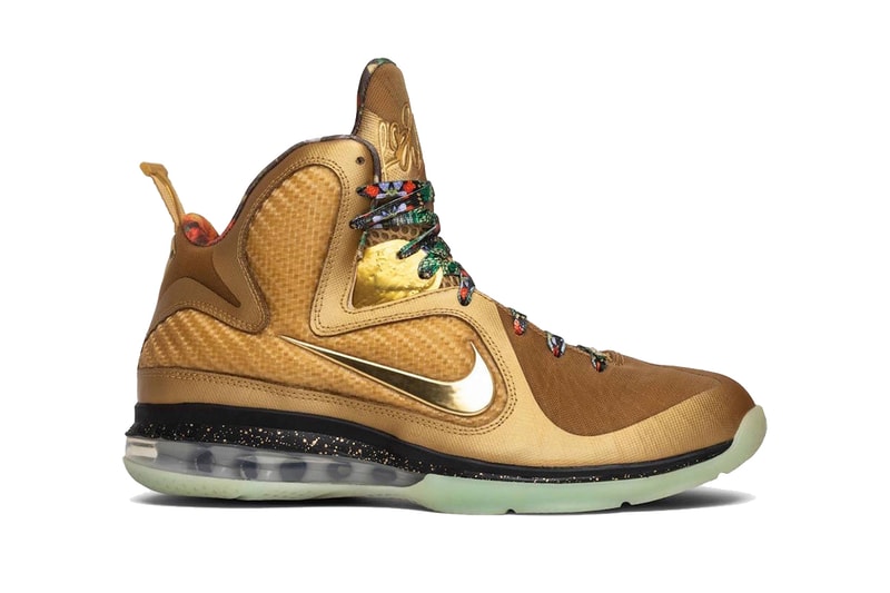 nike lebron 9 watch the throne gold sample lebron james footwear jay-z kanye west black