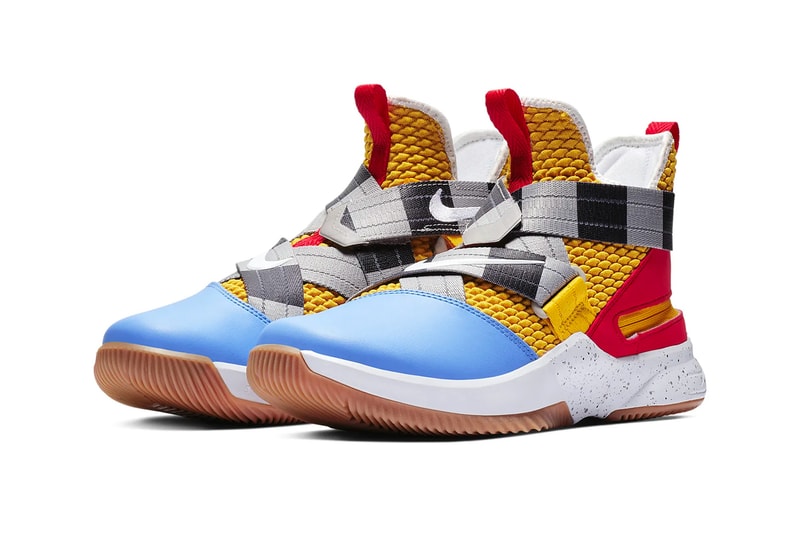 Nike LeBron Soldier 12 "Arthur" release info lebron james swoosh nike basketball red yellow black blue white