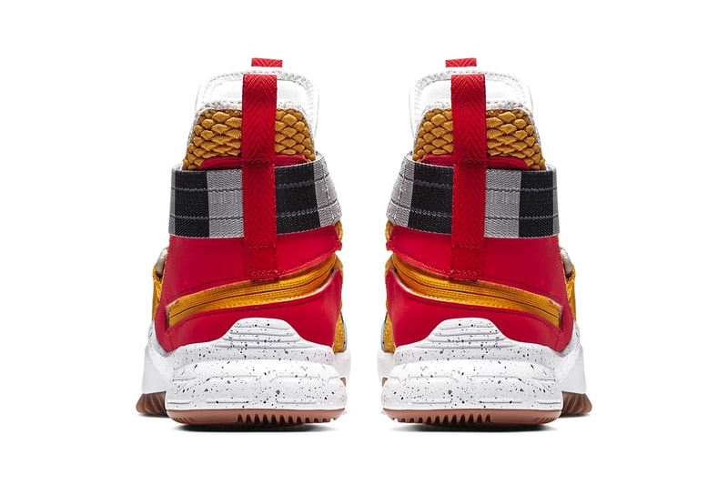 Nike LeBron Soldier 12 "Arthur" release info lebron james swoosh nike basketball red yellow black blue white