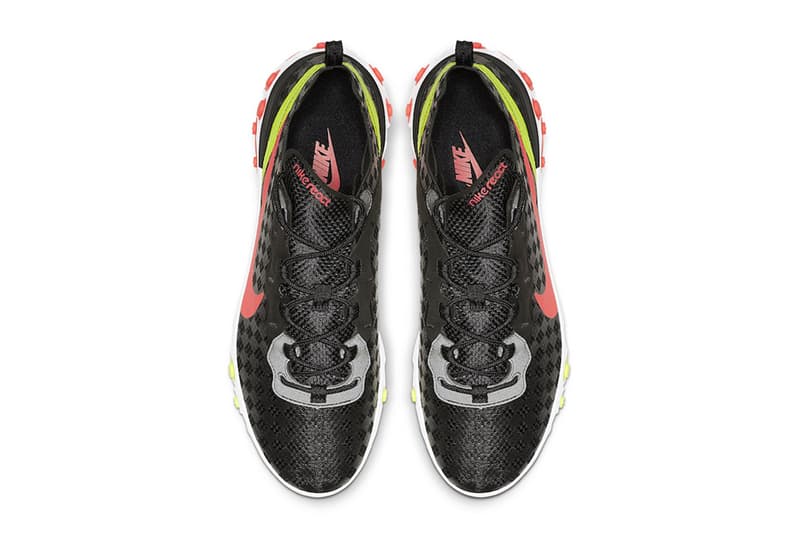 Nike's Latest React Element 55 Receives Hits of Vibrant Colors crimson volt black images price release drop date info footwear