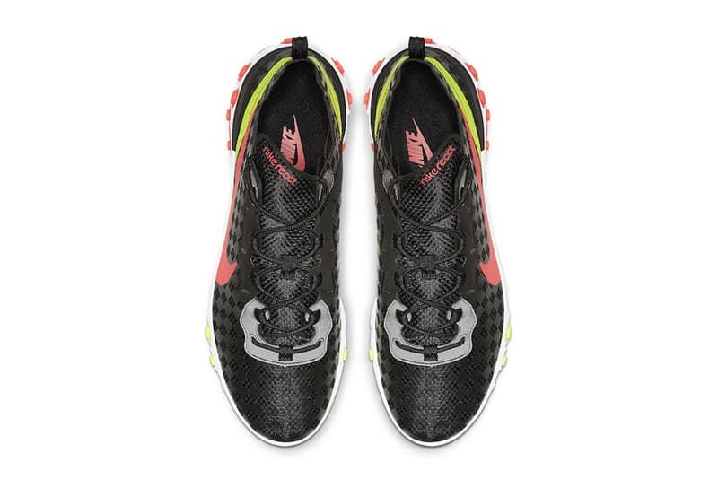 Nike's Latest React Element 55 Receives Hits of Vibrant Colors crimson volt black images price release drop date info footwear