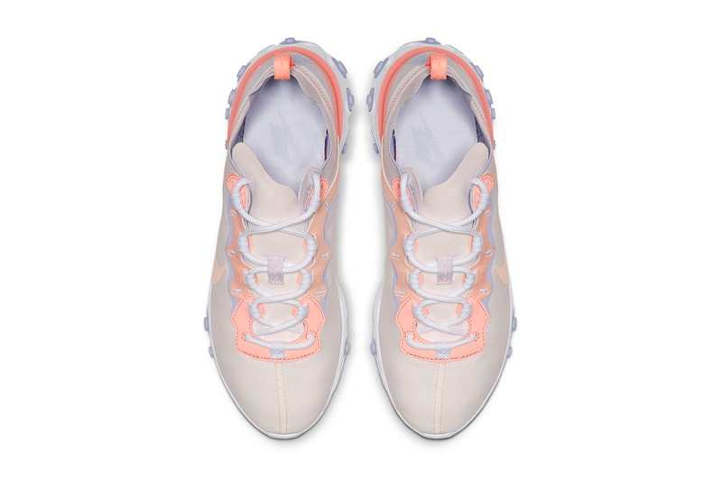 Nike React Element 55 "Pale Pink" BQ2728-601 "Pale Pink/Washed Coral-Oxygen Purple" release info february drop stockist pricing retailer web store
