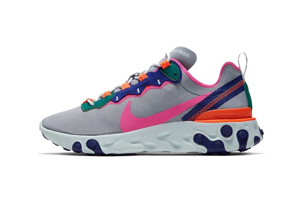 nike react pink and blue