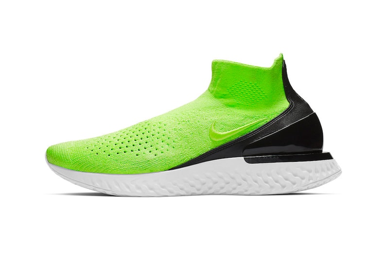 Nike Splashes New Rise React Flyknit With Lime Green Tint drop release date images price info footwear white black 