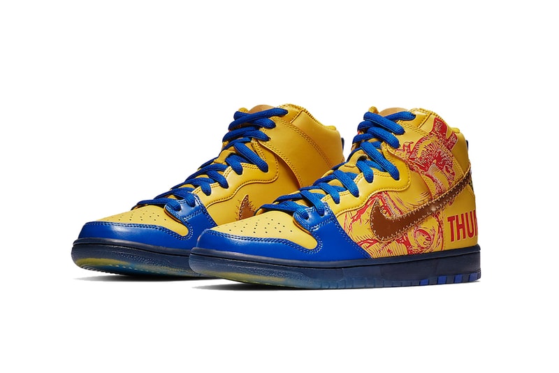 nike sb dunk high doernbecher freestyle release date 2019 february footwear nike sb Finnigan Mooney thumb tump thumbs up yellow blue red gold