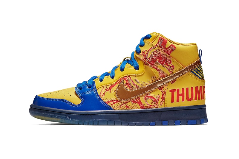 nike sb dunk high doernbecher freestyle release date 2019 february footwear nike sb Finnigan Mooney thumb tump thumbs up yellow blue red gold