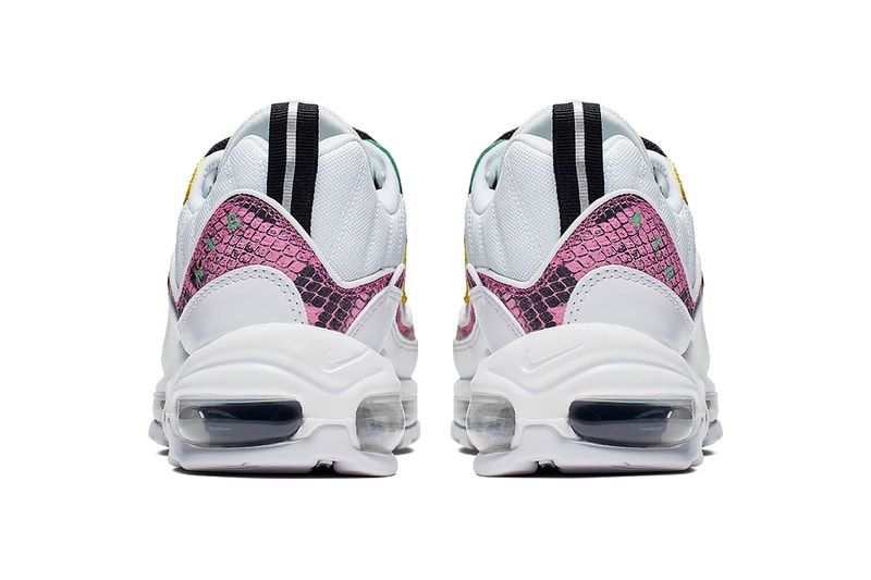 Nike Wmns Air Max 98 Multi-Colored Snakeskin Release drop date images white green yellow pink red black womens footwear 