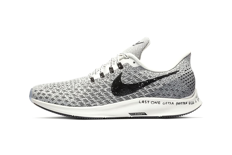 Nike Zoom Pegasus 35 DIY Sneaker Oreo Colorway Handwritten running handdrawn customized customization