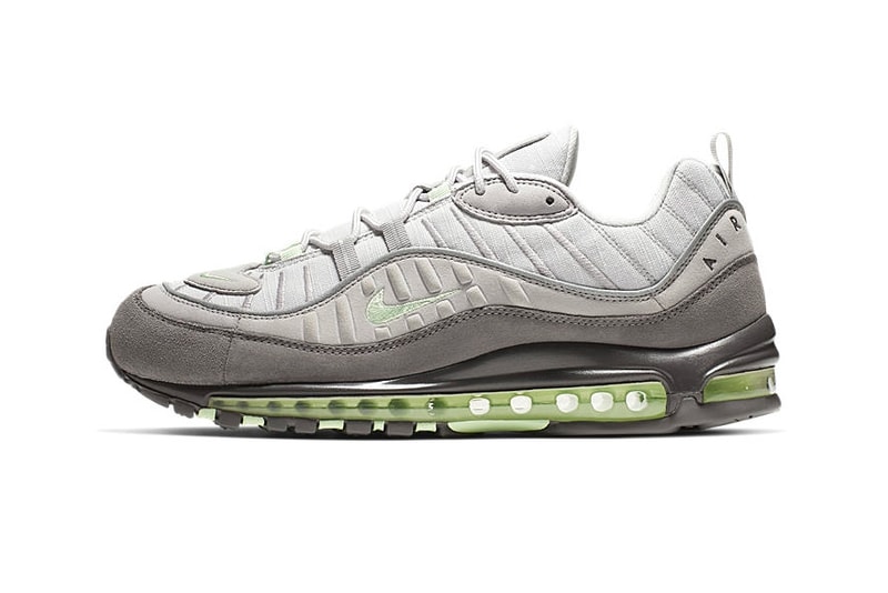 Nike Air Max 98 "Vast Grey/Fresh Mint-Atmosphere Grey" Drop Info 640744-011 release stockist pricing 2000 re-release 