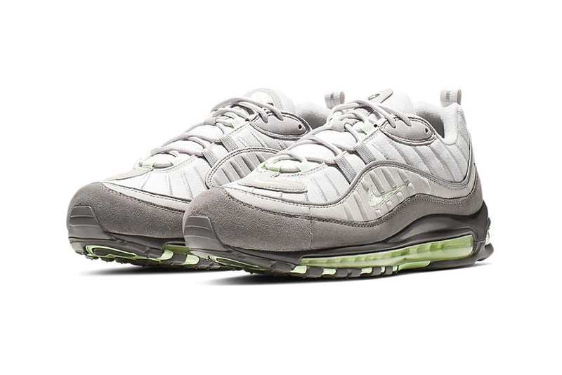 Nike Air Max 98 "Vast Grey/Fresh Mint-Atmosphere Grey" Drop Info 640744-011 release stockist pricing 2000 re-release 