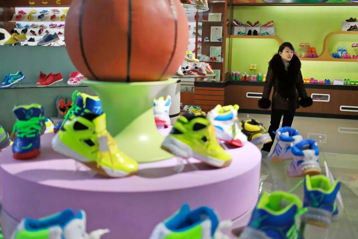 North Korean Shoe Factories Replicate Foreign Brands' Sneakers nike jordan brand adidas asics info images footwear 