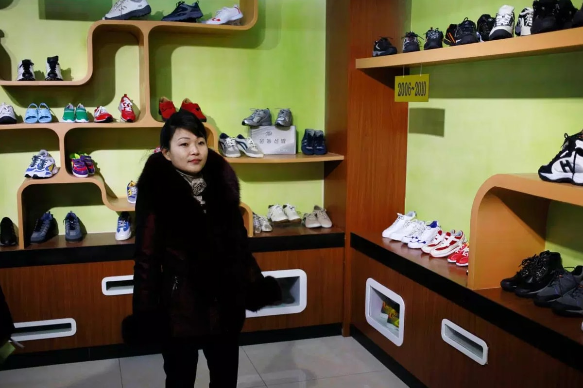 North Korean Shoe Factories Replicate Foreign Brands' Sneakers nike jordan brand adidas asics info images footwear 
