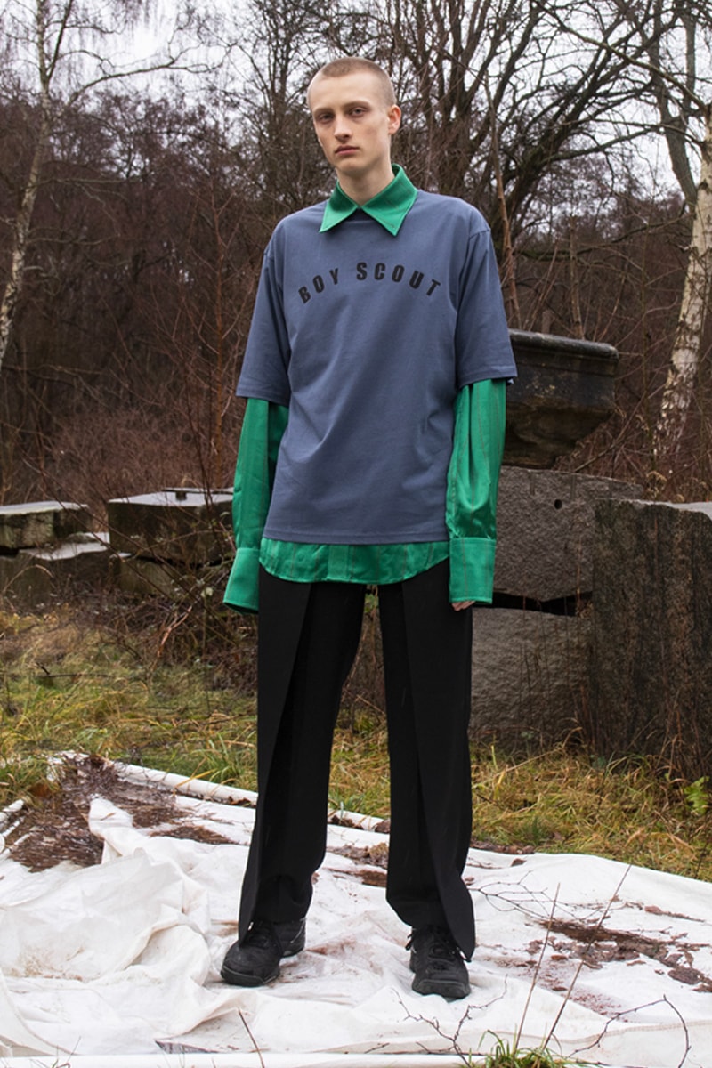 NOSOMNIA Unveils GEEK FW19 Collection Fall Winter Boy scout Gamer Silk Satin Italian wool Japanese Cotton poplin Italian Jacquard Knits British Corduroy Lookbook Danish