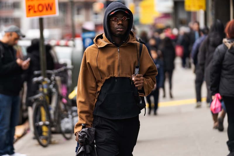 New York Fashion Week FW19 fall winter 2019 city Street Style Snaps outfits photograph calvin klein dior nike air max tn tuned palm angels louis vuitton off white blazer puma ader error prada 18 east