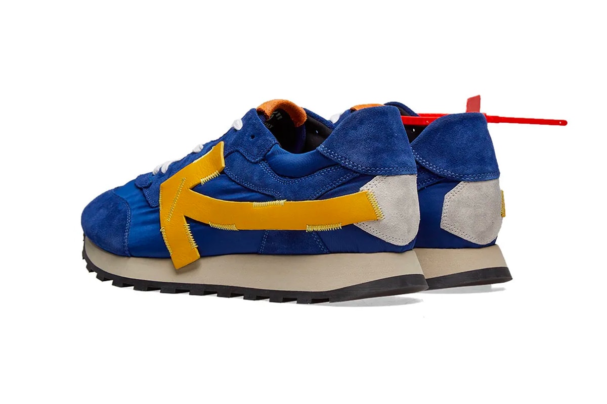 Off-White Arrow Running Sneaker Blue Yellow Virgil Abloh END Clothing
