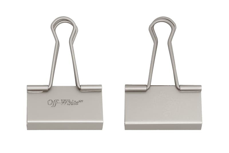OFF-WHITE Metal Binder Clip Silver