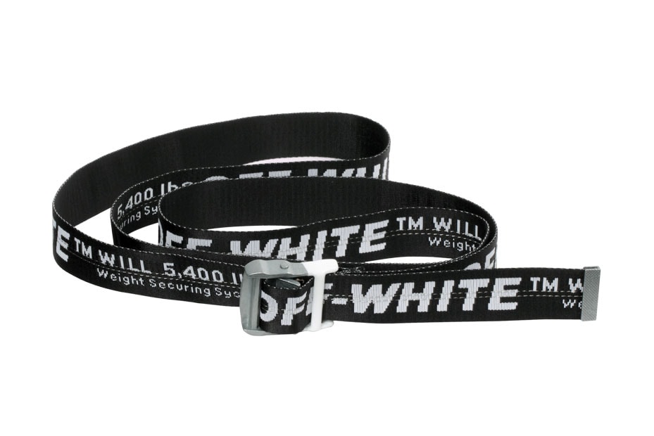 Off-White™ Industrial Belt Monochrome Exclusive colorway black white available silver buckle special limited