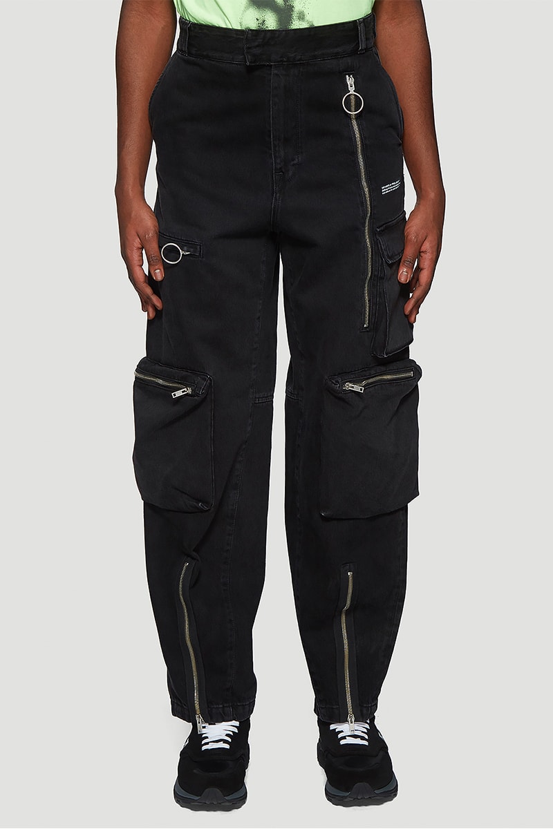 Off White Multi Pocket Jeans Release fashion info designer pants black