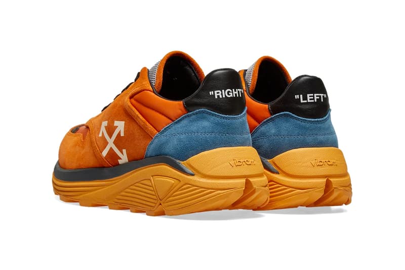 Off-White™ Drops Jogger Sneaker in Orange & White sneaker trainer virgil abloh release info price stockist vibram suede 