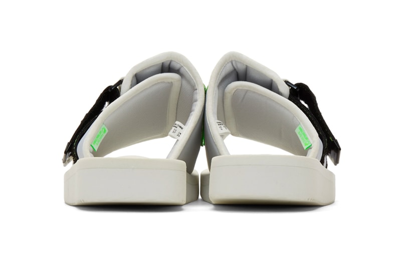 Palm Angels Suicoke Edition Patch Slides White Green Release Francesco Ragazzi SSENSE