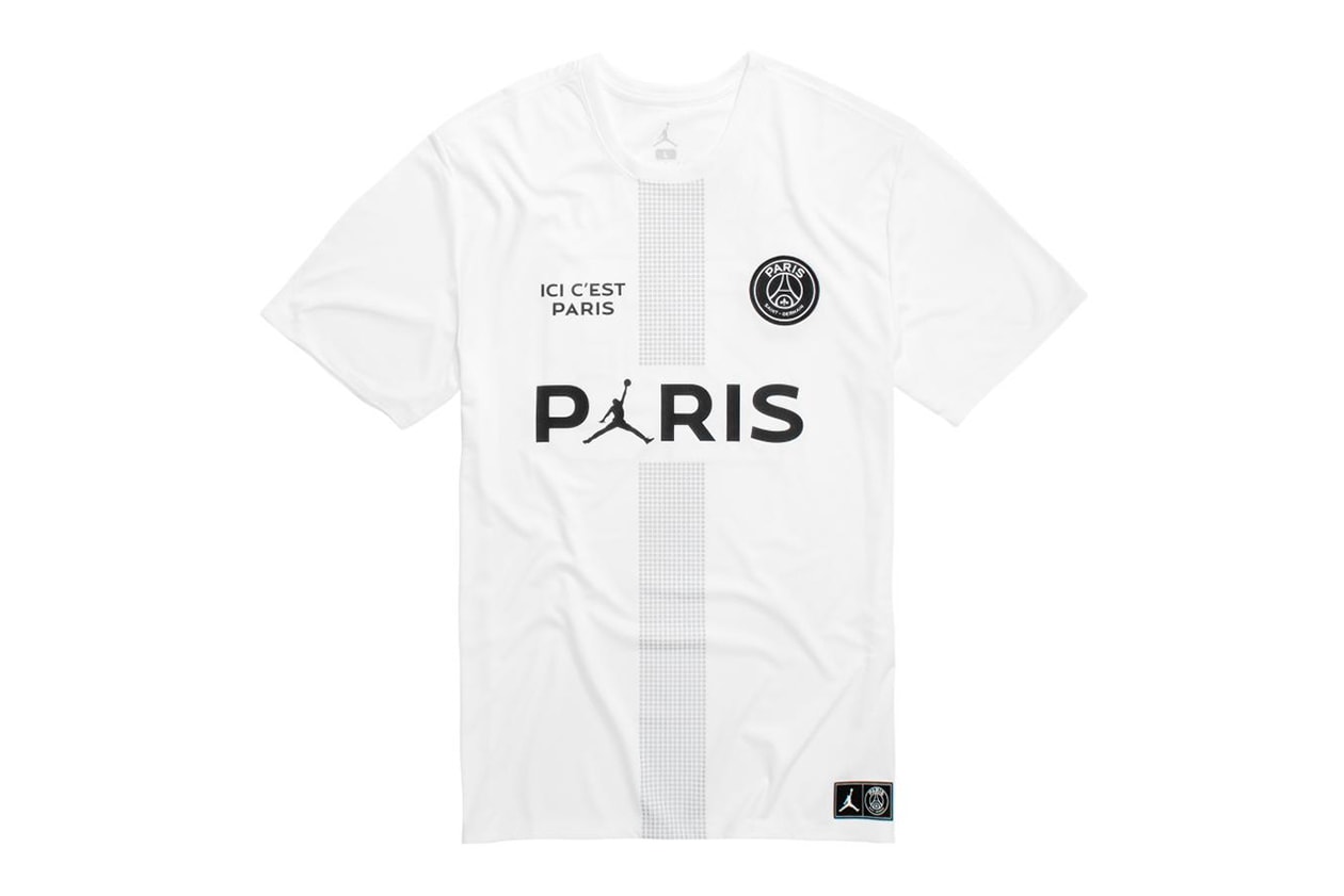 paris saint germain psg fc soccer football team jordan brand capsule collaboration collection monochrome black white drop release date info buy
