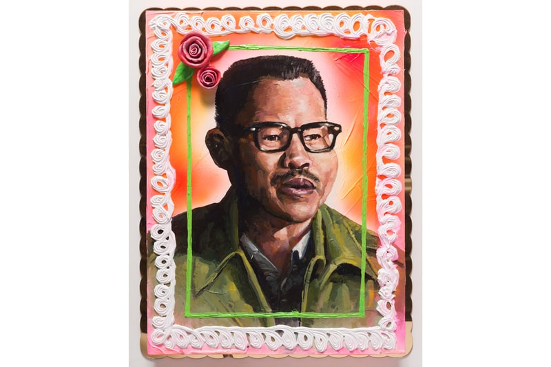 patrick martinez exhibition fort gansevoort artworks cake paintings neon artwork