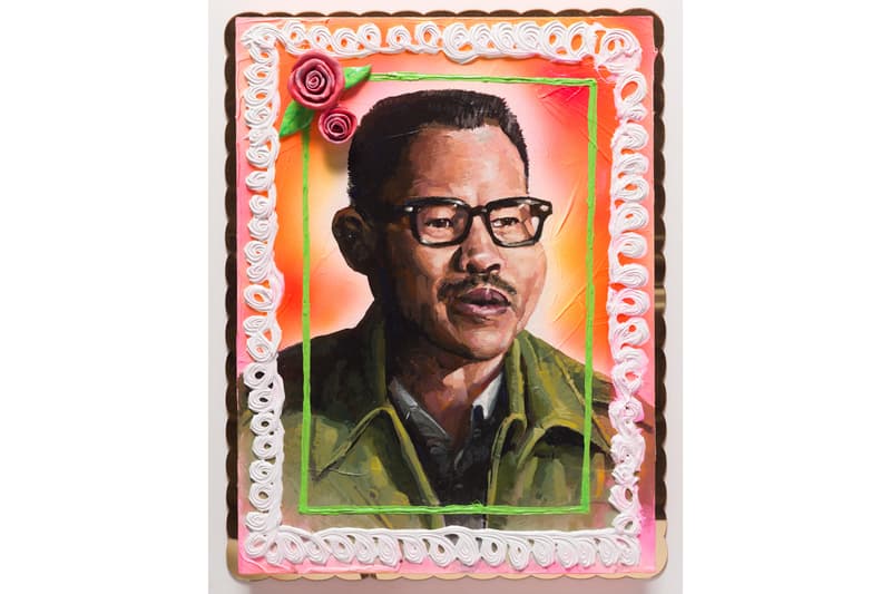 patrick martinez exhibition fort gansevoort artworks cake paintings neon artwork