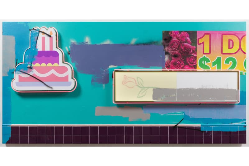 patrick martinez exhibition fort gansevoort artworks cake paintings neon artwork