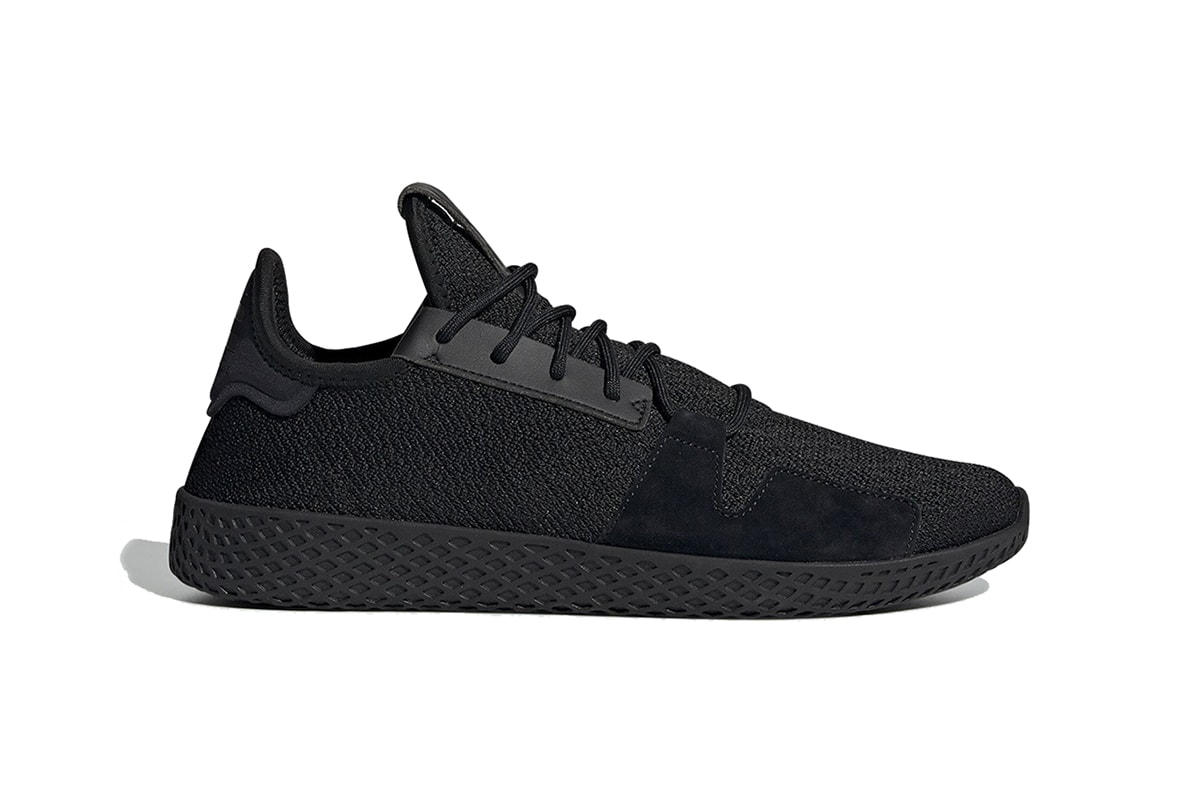 pharrell williams adidas originals tennis hu v2 2019 february footwear black white tonal all over